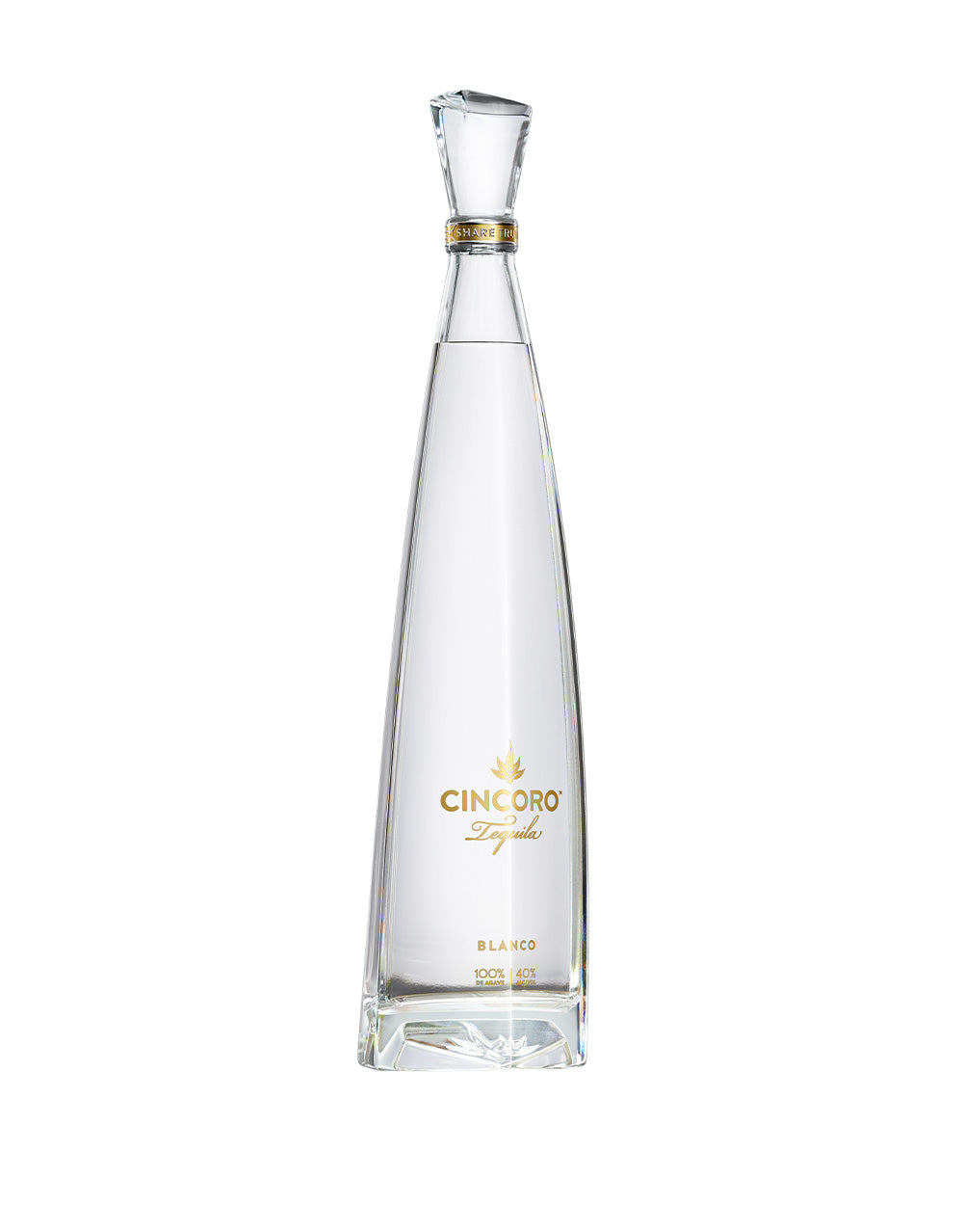 Cincoro Tequila Blanco bottle alternative angle