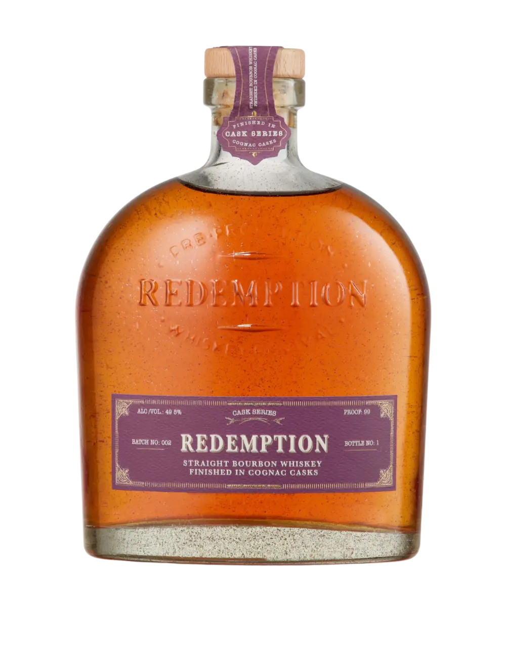 Redemption Cognac Cask Finished Straight Bourbon Whiskey