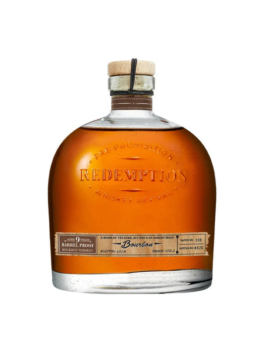 Redemption 9 Year Old Barrel Proof Bourbon Whiskey